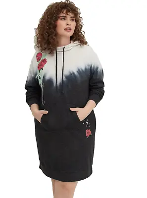 Buy NWT TORRID 2X 18-20) Lovesick Rose Sweatshirt Hoodie Dress Cozy Fleece  Tie Dye • 39.52£