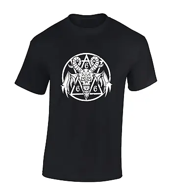 Buy Satan 666 Mens T Shirt Devil Demon Ouija Board Supernatural Pentagram Top • 8.99£