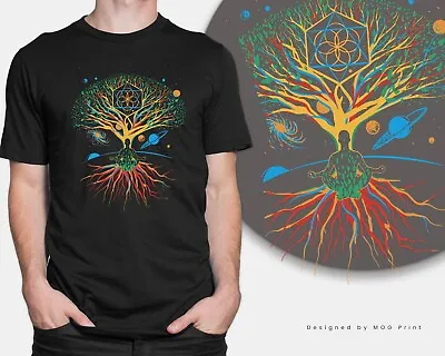 Buy Tree Of Life Meditating T-shirt Peace Mandala Zen Meditation Yoga Spiritual Top • 12.99£
