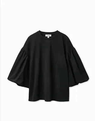 Buy Cos Puff Sleeve T-Shirt Black Medium Womens Short Sleeve Current Season  • 25£