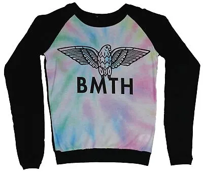 Buy Bring Me The Horizon Girls Juniors Light Sweatshirt - Eagle Over BMTH Tie Die • 23.59£