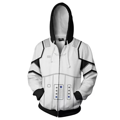 Buy Imperial Stormtrooper Hoodie Star Wars Printed Imperial Army Zipped Jacket • 31.07£