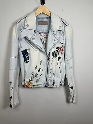 Buy BLANKNYC Embroidered And Studded JEAN JACKET Size Small Denim • 36.42£