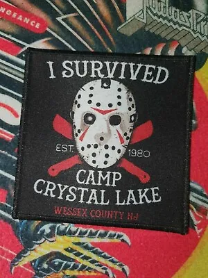 Buy Black Metal Horror Camp Crystal Lake Patch Battle Jacket 666 • 9.27£