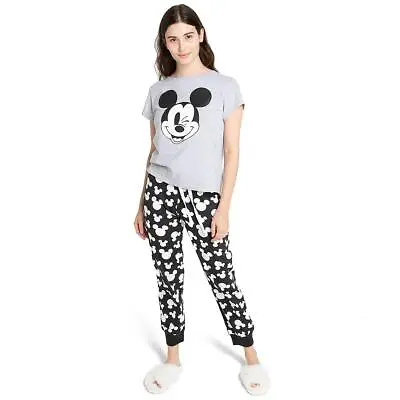 Buy Disney Ladies Pyjamas Mickey Mouse Cheeky Wink PJs Set S-XL Official • 19.99£