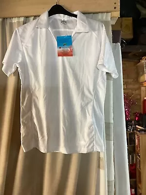 Buy BNWT Henselite Ladies White T.shirt Top Size XL Bust 44” • 7£