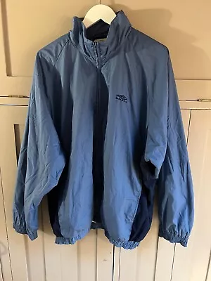 Buy Umbro Full Zip Men's Vintage Windcheater Jacket In Blue - Large - Rare • 8.50£