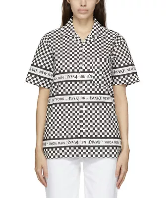 Buy Awake NY Black & White Checkerboard Logo Short Sleeve Shirt • 54.94£