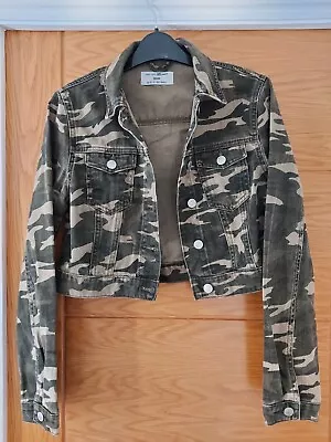 Buy Girls New Look Camouflage Denim Jacket Age 12-13 • 11.99£