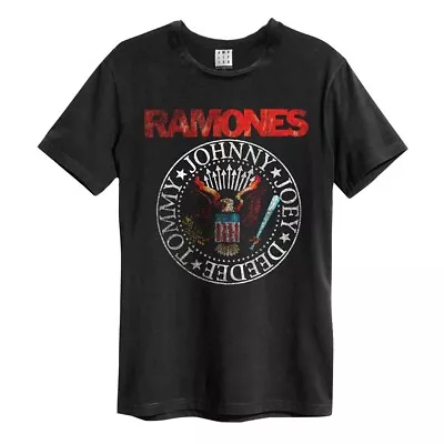 Buy Amplified Mens Vintage Seal Ramones T-Shirt GD437 • 31.59£