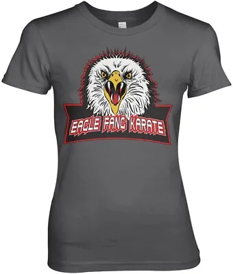 Buy Cobra Kai Eagle Fang Karate Girly Tee Damen T-Shirt Dark-Grey • 24.28£