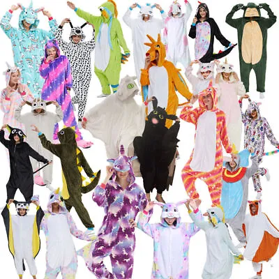 Buy Unisex Flannel Pyjama Pajamas Kigurumi  Adult Animal Cosplay Costume Onesize New • 26.89£