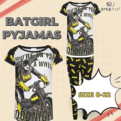 Buy Womens Ladies Girls Characters Batman Batgirl Pyjamas Nightwear T-shirt Bottoms • 7.99£