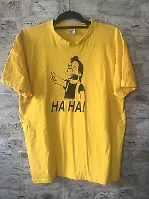 Buy The Simpsons Vintage Mens Nelson Muntz T Shirt Tee Top Yellow Ha Ha Animation • 15£