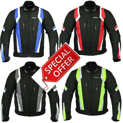 Buy RKSports 1509 MENS Waterproof Textile Motorbike Motorcycle Armoured Jacket  • 39.99£
