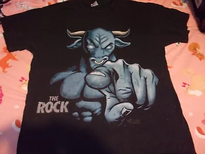 Buy Vintage Wwf /wwe Wrestling  Smell  What The Rock Is Cookin Black T  Shirt Size L • 35£