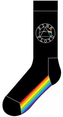 Buy Pink Floyd Spectrum Sole Black Socks One Size UK 7-11 NEW OFFICIAL • 8.69£