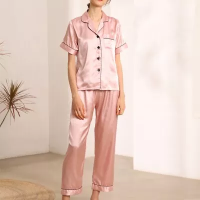 Buy Bridesmaid Pajamas Bride Pjs For Women Silk Sleepwear Satin Pajama • 9.99£