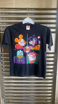 Buy Vintage Mickey Mouse Black TShirt 116/122 • 1.99£