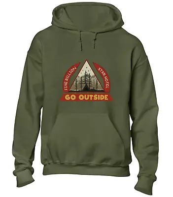 Buy Go Outside Star Hotel Hoody Hoodie Cool Outdoors Clothing Top Camper Van New • 16.99£