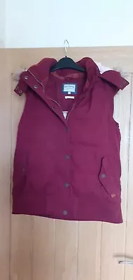Buy Ladies Gilet Size 14 FATFACE Clothing Brand Burgundy Colour  Good Condition • 9.99£