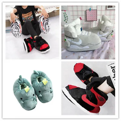 Buy Home Slippers Men Cotton Snug Sneakers One Size Winter Shoes 2024 Boy Funny Gift • 17.76£