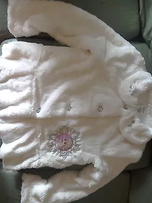Buy Girls Disney Frozen Ii White Faux Fur Coat 9-10 Years  *very Soft* • 36.99£