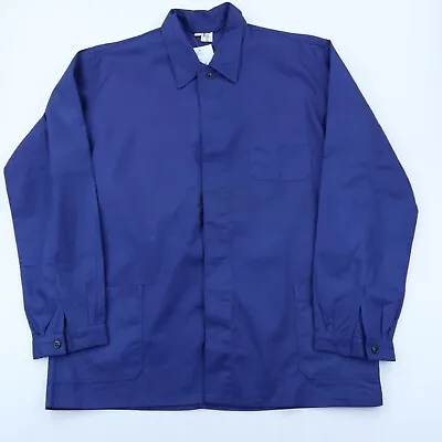 Buy VINTAGE French EU Worker CHORE Work Shirt Jacket Blue SZ XL XXL (G8001) • 24.95£