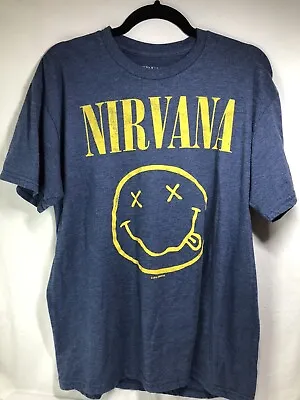 Buy Nirvana Smiley Face T-Shirt Size L. Rock, Grunge Alternative Rock • 21.54£