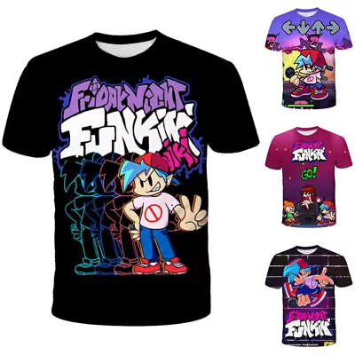 Buy Kids Boy Friday Night Funkin T-Shirt Short Sleeve Casual Summer Tee Shirt Hiphop • 5.39£