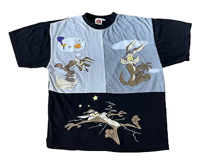 Buy Vintage 90s Roadrunner Wile E Coyote Warner Brothers Looney Tunes T-Shirt Size S • 47.95£