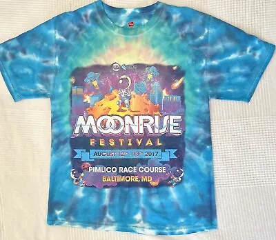 Buy Moonrise Festival Tie-Dye T-Shirt Run The Jewels Afrojack SIZE M  *RARE* • 19.99£