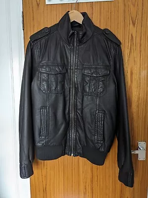 Buy BEN SHERMAN Men's Real Leather Dark Brown Biker Jacket Medium - Hardly Worn  • 36.25£