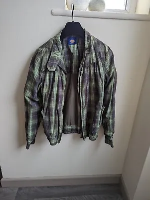 Buy Ladies Dickies Green Check Bomber Jacket Size Small • 15£