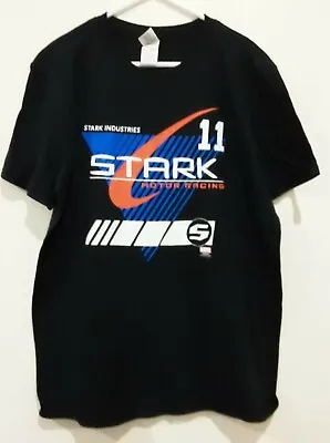 Buy MARVEL  STARK INDUSTRIES ~ Mens  Size M  Motor Racing T Shirt Black Gildan Tag • 18.94£
