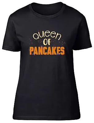 Buy Queen Of Pancakes Fitted Womens Ladies T Shirt • 8.99£