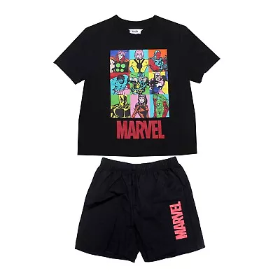 Buy Licensed Boys Marvel AVENGERS  Black  Short Pyjamas Pjs Age 4- 5 Years Superhero • 7.99£