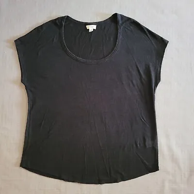 Buy Witchery Womens T-shirt Size M Black 100% Linen • 9.42£