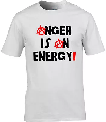 Buy Political Mens T-Shirt Anarchy Anger Is An Energy Public Image Ltd Inspired Punk • 11.95£