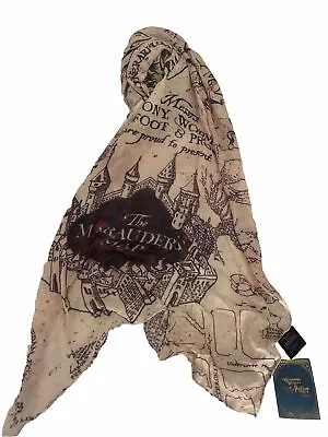 Buy Harry Potter Marauders Map Sheer Lightweight Beige Polyester Scarf  • 24.13£