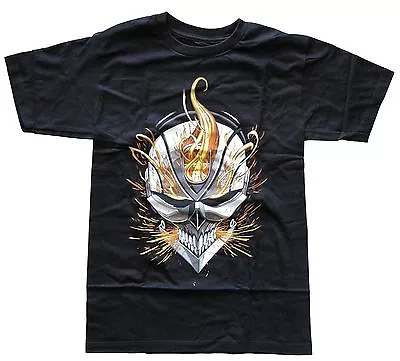 Buy Marvel Ghost Rider Head Black Men's Graphic T-Shirt New • 13.50£