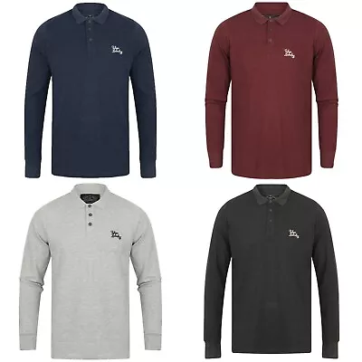 Buy Men's Tokyo Laundry Collared Long Sleeve Polo T Shirt Jersey Soft Cotton Top • 14.95£