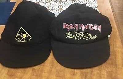 Buy Iron Maiden  Baseball Caps One From 2008 & One From Fear Of The Dark Concert 92 • 34.15£