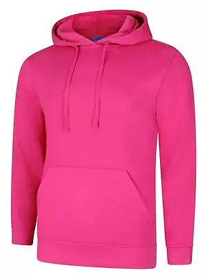Buy Mens Plain Deluxe Hoodie Size XS To 5XL Plus Hooded Sweatshirt UK STOCK • 16.95£