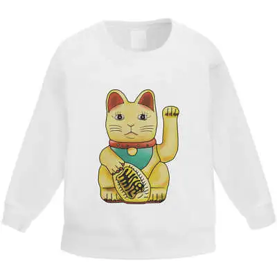 Buy 'Lucky Cat' Kid's Sweatshirt / Sweater / Jumper (KW028393) • 12.99£