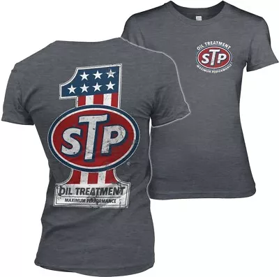 Buy STP American No. 1 Girly Tee Damen T-Shirt Dark-Heather • 28.83£