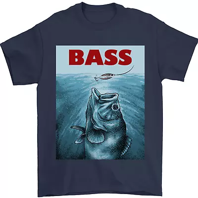 Buy Bass Fishing Parody Funny Fisherman Mens T-Shirt 100% Cotton • 7.49£
