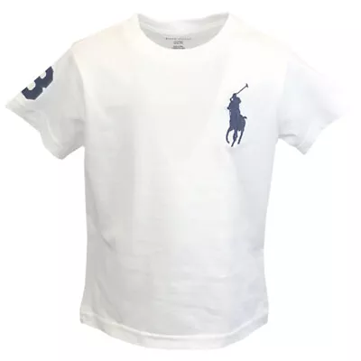Buy Boys Ralph Lauren Big Horse Cotton Round Neck T-shirts Various Colours Age 2-20  • 8.99£