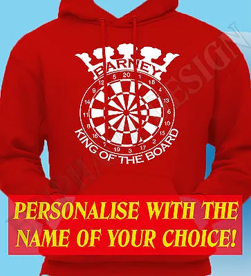 Buy Darts Hoodie Hoody Player King Queen Of The Board Personalise Great Gift Idea • 21.99£