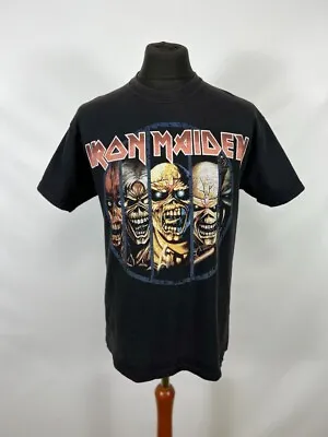 Buy Mens Iron Maiden Somewhere Back In Time World Tour 08 T Shirt Black Size Large • 30£